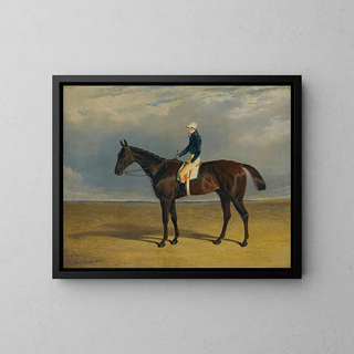 John Frederick Herring Snr - Margrave A Liver Chestnut Racehorse With Jockey James Robinson Up At Doncaster.webp