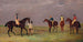 La Coupe de Doncaster del 1825 con la Lotteria di Mr Whittaker, il Longwaist di Mr Craven, il Cedric di Mr Lambton e il Figaro di Mr Farquaharson - John Frederick Herring l'Ancien — vista dell’opera