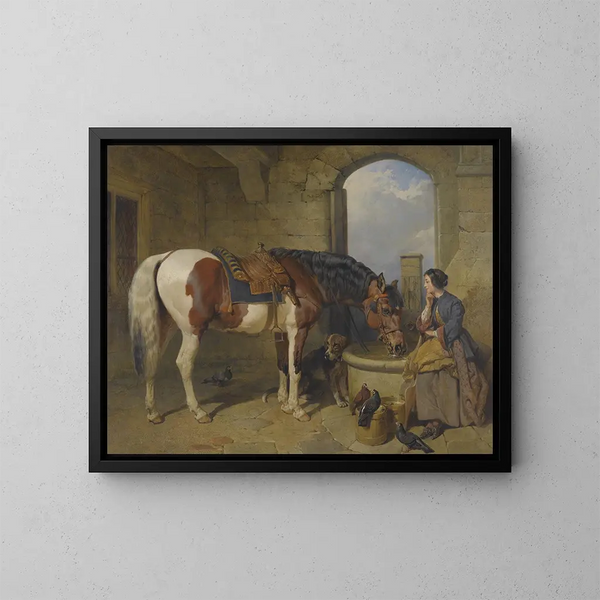 Le Lavoir - John Frederick Herring l'Ancien — quadro incorniciato alla parete