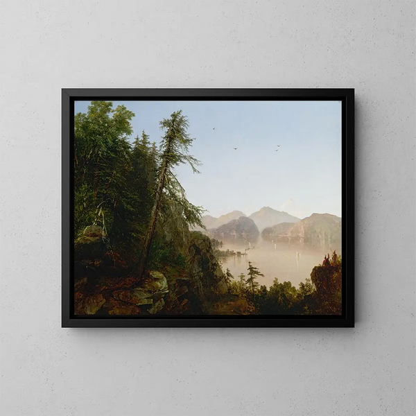 Le long de l'Hudson - John Frederick Kensett — quadro incorniciato alla parete