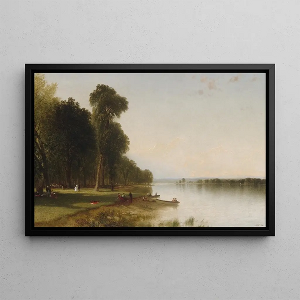 Giornata estiva sul lago Conesus - John Frederick Kensett — quadro incorniciato alla parete