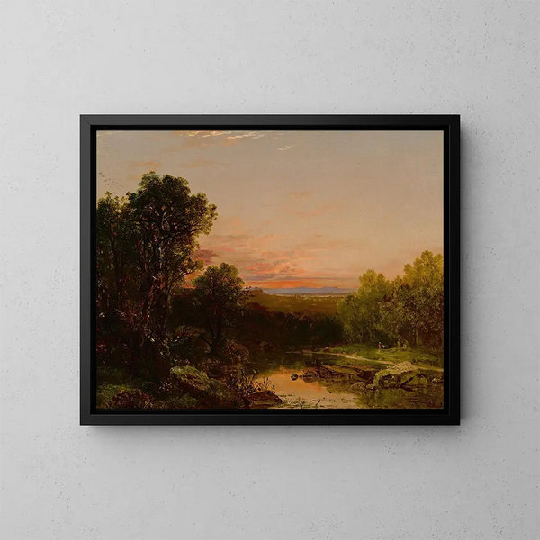 Tramonto sui Catskills - John Frederick Kensett — quadro incorniciato alla parete