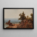 Vista dalla Scogliera a Mezzogiorno sulla Spiaggia - John Frederick Kensett — quadro incorniciato alla parete
