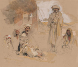 Un accampamento beduino a Gebel Tor nel deserto del Sinai - John Frederick Lewis — vista dell’opera