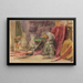 Interno con armatura e armi - John Frederick Lewis — quadro incorniciato alla parete