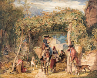 Figures e animali in una vigna - John Frederick Lewis — vista dell’opera