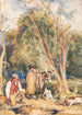 Garde-chasse et garçon chassant un lapin - John Frederick Lewis — vista dell’opera