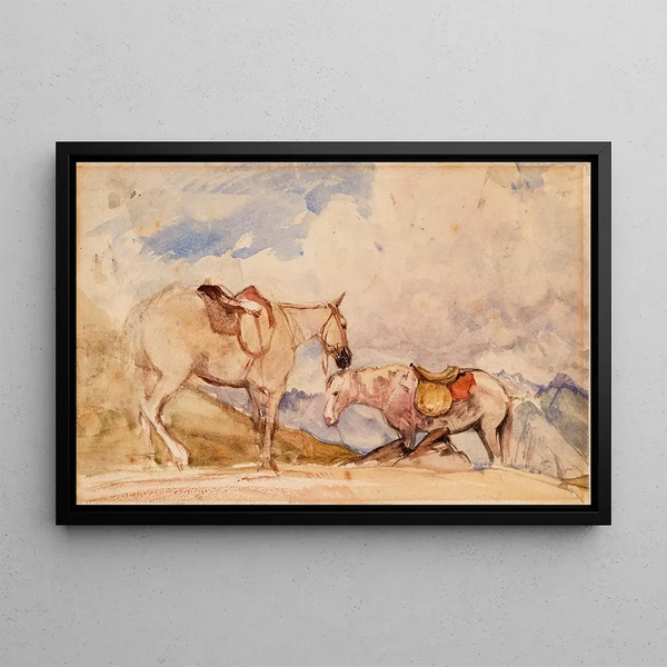 John Frederick Lewis - Two Horses.webp