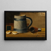Nature morte con boccale e pipa - John Frederick Peto — quadro incorniciato alla parete