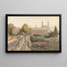 Clare College e ponte sul Cam con King's College sullo sfondo - John Fulleylove — quadro incorniciato alla parete