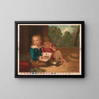 John Gast - Two children with book and switch.webp