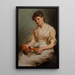 Fille épluchant des pommes - John George Brown — quadro incorniciato alla parete