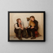 Due ragazzi lucidatori di scarpe con un cane - John George Brown — quadro incorniciato alla parete