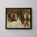 Giochi invernali - John George Brown — quadro incorniciato alla parete