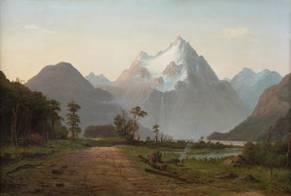 John Gibb - Two swaggers boiling a billy of tea Milford Sound.webp