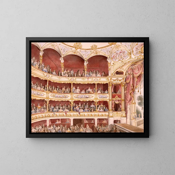 Interno del teatro St James a Londra - John Gregory Crace — quadro incorniciato alla parete