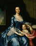 Ritratto di Mme Matthew Tilghman Anna Lloyd 1724-1794 e di sua figlia Anna Maria 1755-1843 - John Hesselius — vista dell’opera
