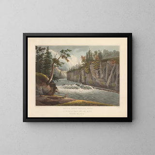 Rapides sopra le cascate di Hadley - John Hill — quadro incorniciato alla parete