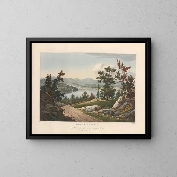Vista vicino a Hudson - John Hill — quadro incorniciato alla parete