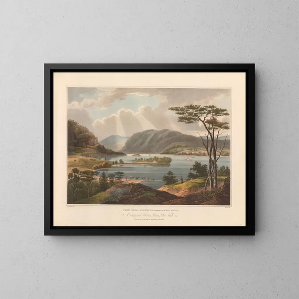 Vista di Fishkill verso West Point - John Hill — quadro incorniciato alla parete