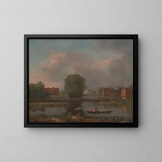 John Inigo Richards - A River Landscape possibly a View from the West End of Rochester Bridge.webp