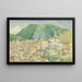 Una città nelle Abruzzi - John Ireland Howe Downes — quadro incorniciato alla parete