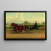 M. Kip che guida una coppia di trotters - John J Mcauliffe — quadro incorniciato alla parete