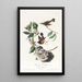 Paruline flamboyante d'Amérique - John James Audubon — quadro incorniciato alla parete