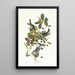 Paruline rayée - John James Audubon — quadro incorniciato alla parete