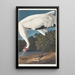 Grue blanche - John James Audubon — quadro incorniciato alla parete