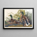 Cigno reale - John James Audubon — quadro incorniciato alla parete