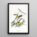 Paruline orangée - John James Audubon — quadro incorniciato alla parete