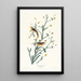 Paruline à croupion jaune - John James Audubon — quadro incorniciato alla parete