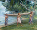 Filles portant un canoë à Vaiala, Samoa - John La Farge — vista dell’opera