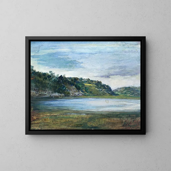 Rochers du paradis, étude à Paradise, Newport, Rhode Island - John La Farge — quadro incorniciato alla parete