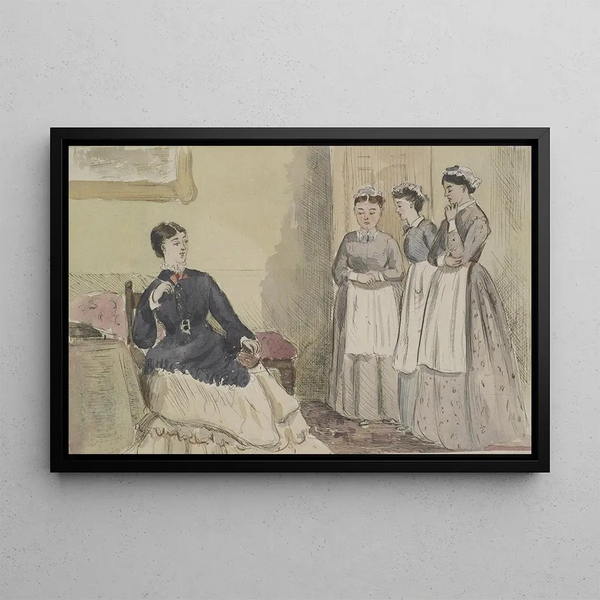 John Leech - Mistress and three servants.webp