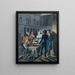 Vita notturna a Filadelfia, Oyster Barrow davanti al Chestnut Street Theater - John Lewis Krimmel — quadro incorniciato alla parete