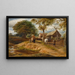 Una vista vicino a Hampstead - John Linnell — quadro incorniciato alla parete