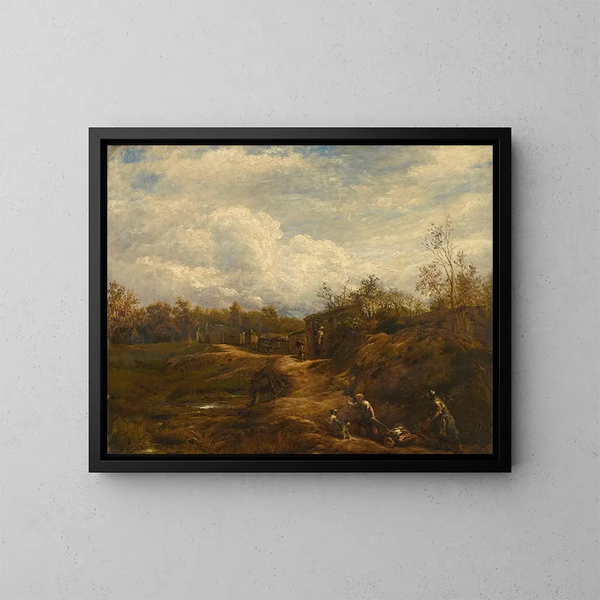 Un paesaggio inglese - John Linnell — quadro incorniciato alla parete