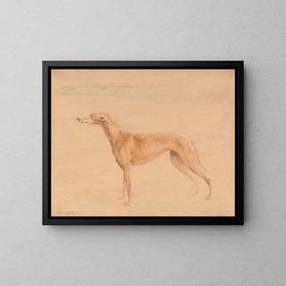 Il cane da caccia Thomasine - John Linnell — quadro incorniciato alla parete