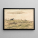 Cavalli in un paddock - John Linnell — quadro incorniciato alla parete