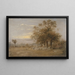 Pecore al pascolo - John Linnell — quadro incorniciato alla parete