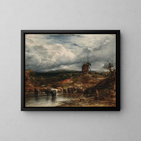 Il mulino a vento - John Linnell — quadro incorniciato alla parete