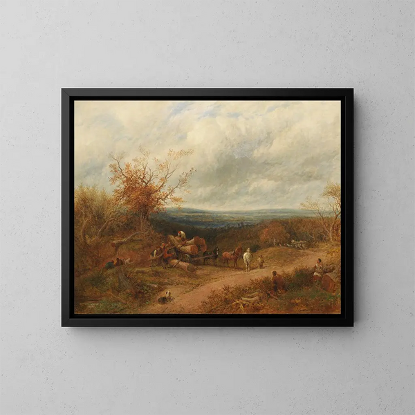 I boscaioli - John Linnell — quadro incorniciato alla parete