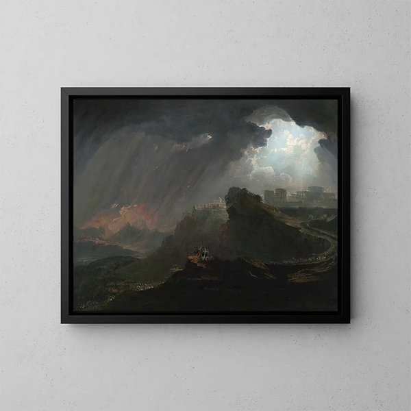 Giosuè che ordina al sole di fermarsi - John Martin — quadro incorniciato alla parete