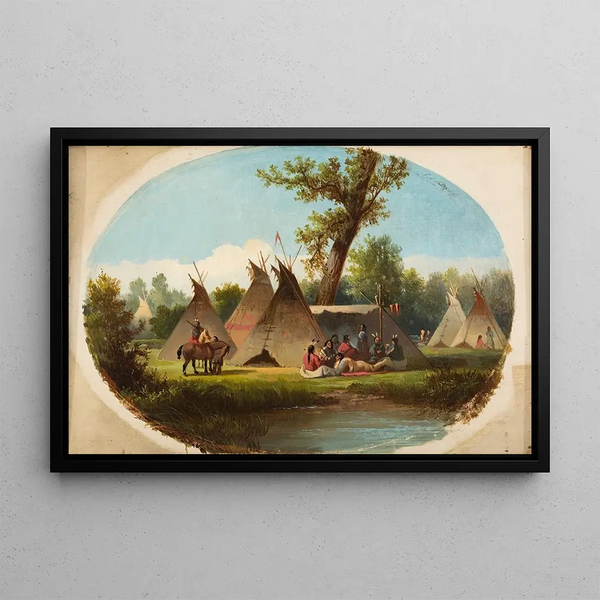 John Mix Stanley - Assiniboin Encampment on the Upper Missouri.webp