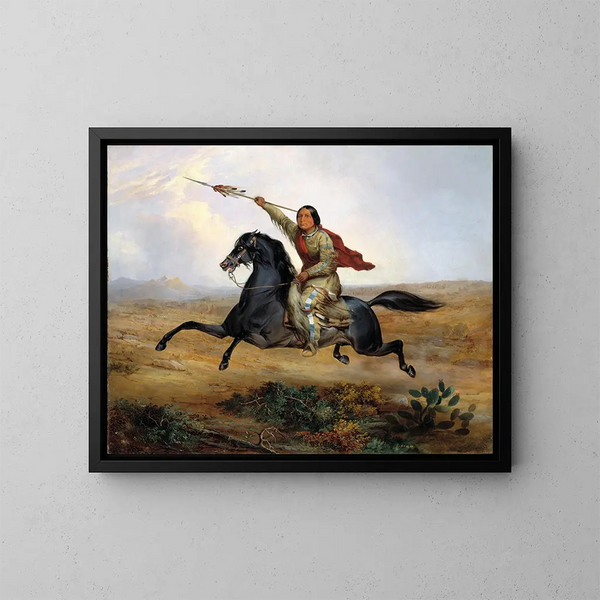 Guerriero Towoccono Korakkookiss - John Mix Stanley — quadro incorniciato alla parete