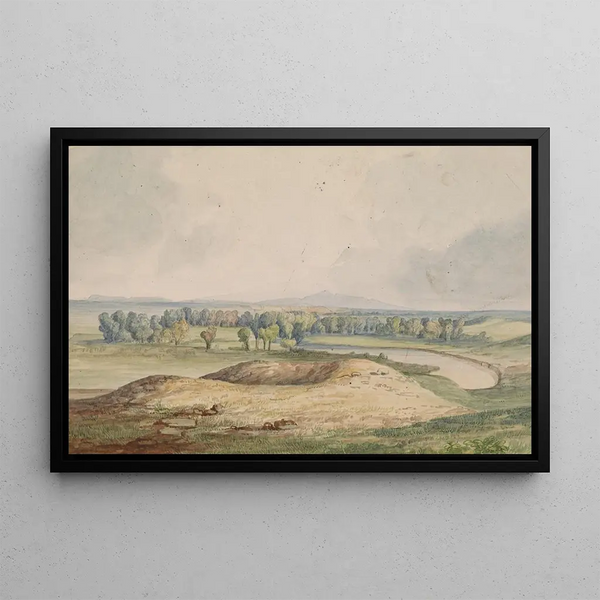 John Mix Stanley - Milk River Bears Paw Mountain in Distance.webp