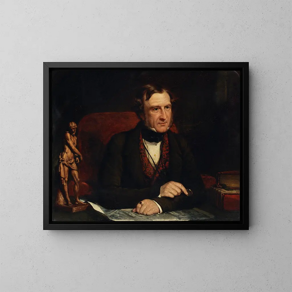 Ritratto di Thomas Wyse 1791-1862, uomo politico, scrittore e diplomatico - John Partridge — quadro incorniciato alla parete
