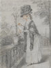 Dame su una terrazza che si prende cura di un garofano - John Raphael Smith — vista dell’opera